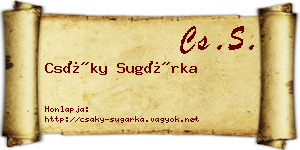 Csáky Sugárka névjegykártya